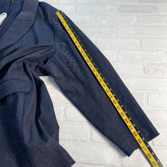 Universal Standard Blazer Jacket Womens 3XL 34 36 Percy Denim Look Stretch New - Picture 4 of 16